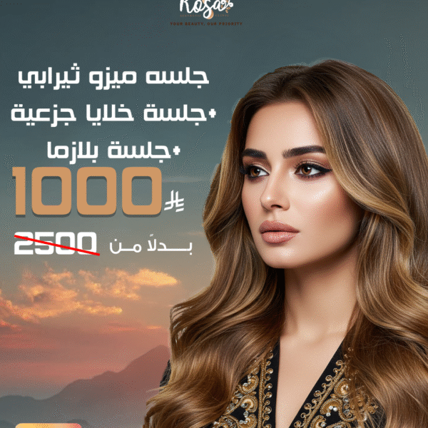جلسة ميزوثيرابي + جلسة خلايا جذعية + جلسة بلازما